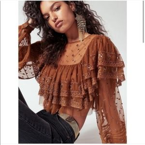 Freepeople Bronze Disco Ball Top NWT